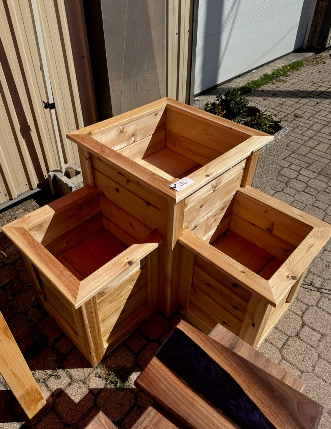 Cedar Triple Box Planter