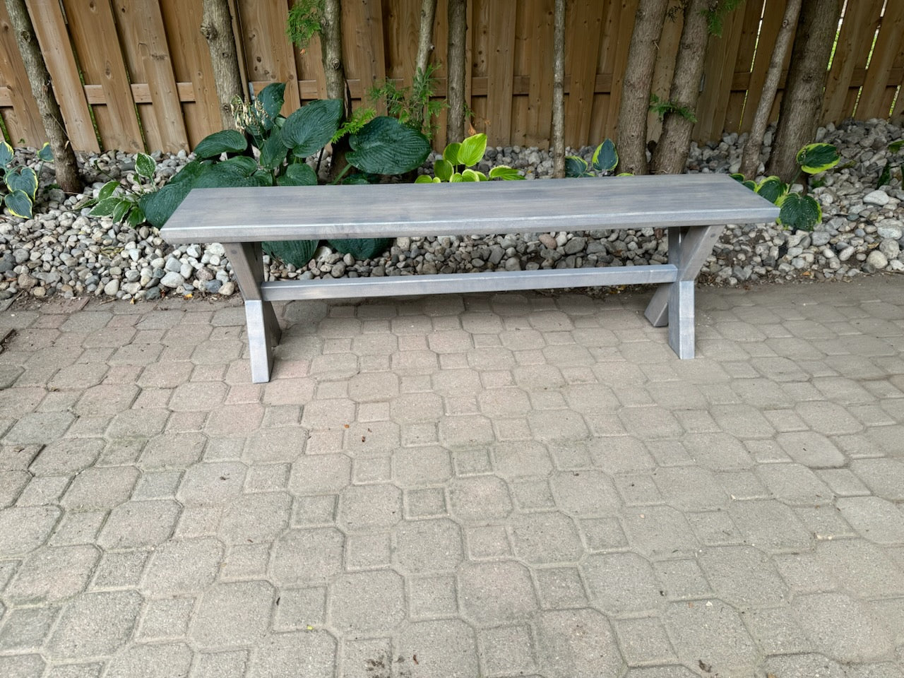 Grey Finish Maple Bench